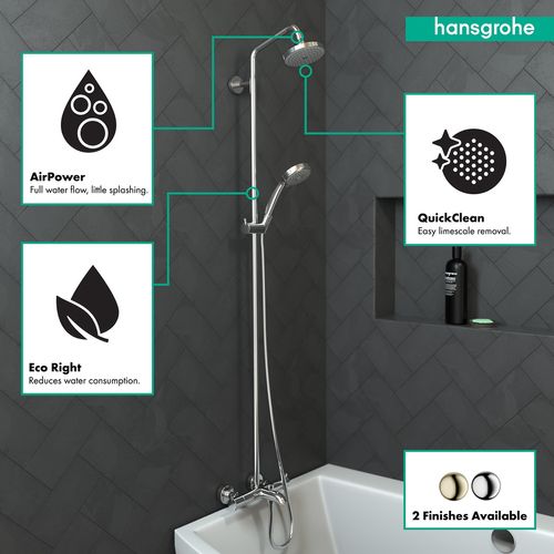 Main product image of Croma Showerpipe 150 1-Jet with Tub Filler, 2.0 GPM (Chrome), 27143001
