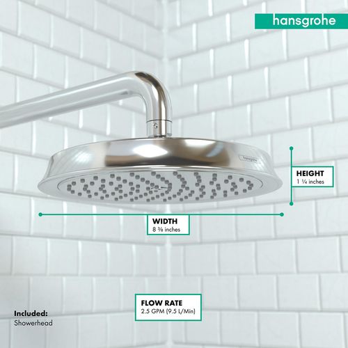 Main product image of Raindance Classic Showerhead 180 1-Jet, 2.5 GPM (Chrome), 28421001