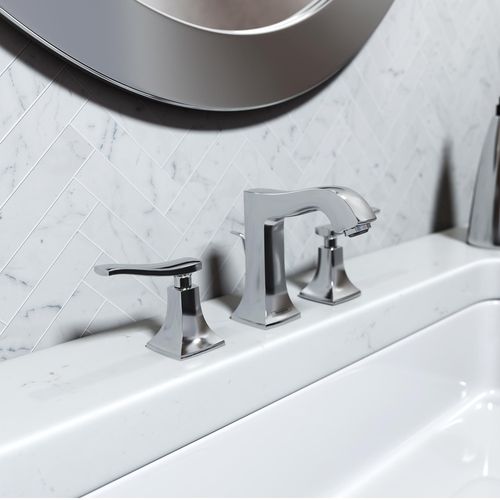 Main product image of Metris C Widespread Bathroom Faucet 100 with Pop-Up Drain, 1.2 GPM (Chrome), 31073001