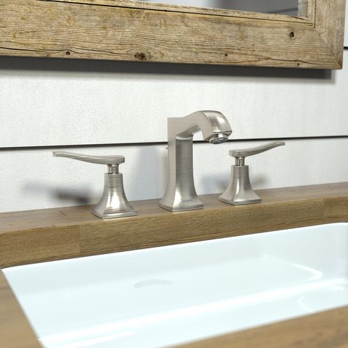 Main product image of Metris C Widespread Bathroom Faucet 100 with Pop-Up Drain, 1.2 GPM (Brushed Nickel), 31073821