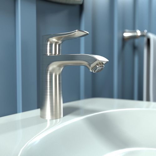 Main product image of Metris Single-Hole Bathroom Faucet 110 with Pop-Up Drain, 1.2 GPM (Brushed Nickel), 31080821