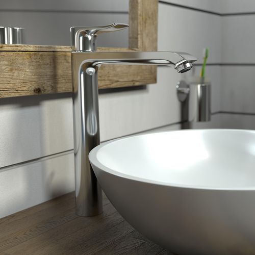 Main product image of Metris Single-Hole Bathroom Faucet 260 with Pop-Up Drain, 1.2 GPM (Chrome), 31082001