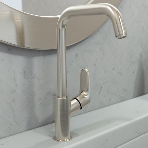 Main product image of Focus Single-Hole Bathroom Faucet 240 with Swivel Spout and Pop-Up Drain, 1.2 GPM (Brushed Nickel), 31609821