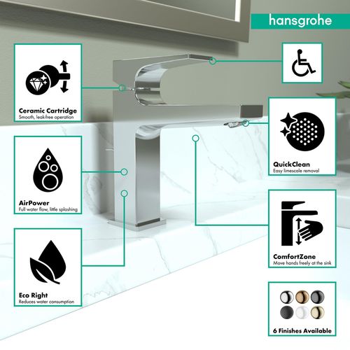 Main product image of Metropol Single-Hole Bathroom Faucet 110 with Lever Handle and Pop-Up Drain, 1.2 GPM (Chrome), 32506001