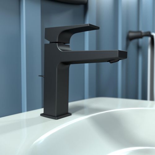 Main product image of Metropol Single-Hole Bathroom Faucet 110 with Lever Handle and Pop-Up Drain, 1.2 GPM (Matte Black), 32506671