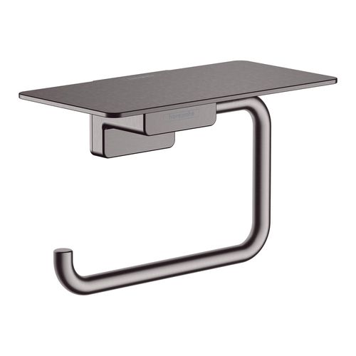 Main product image of AddStoris Toilet Paper Holder with Shelf (Brushed Black Chrome), 41772340