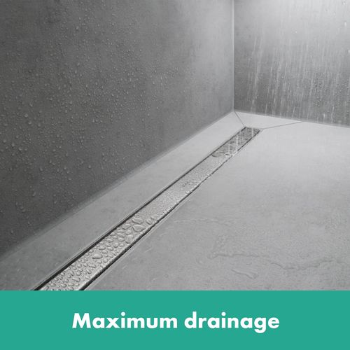 Main product image of RainDrain Match Trim Zero/ Tile 23-5/8" with Height Adjustable Frame (Brushed Stainless Steel), 56036801