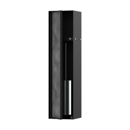 Main product image of XtraStoris Rock Recessed Toilet Brush Holder with Shelf & Tileable Door (Matte Black), 56060670