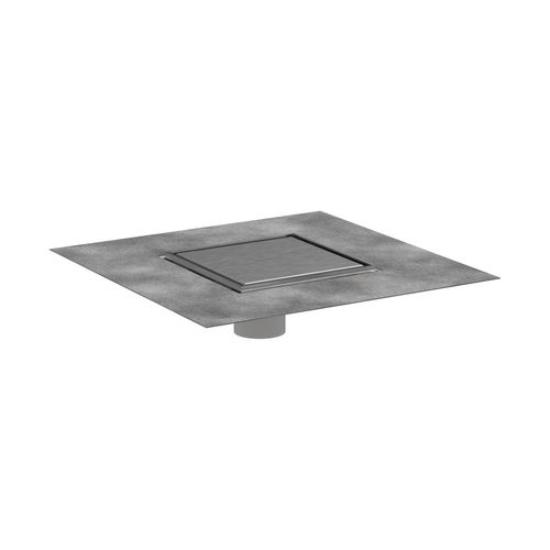 Main product image of RainDrain Brilliance Point Drain Set 6"x 6" Trim Tileable Rear Cover and Rough (Brushed Stainless Steel), 56134801