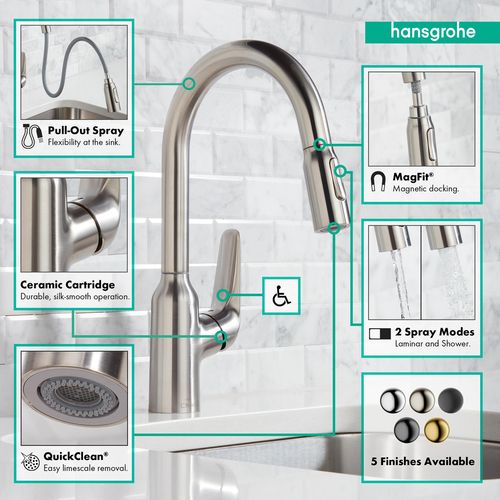 Main product image of Focus N Prep Kitchen Faucet, 2-Spray Pull-Down, 1.75 GPM (Stainless Steel Optic), 71801801