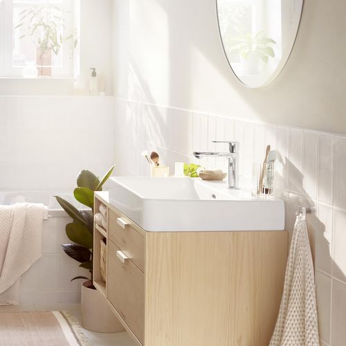 Main product image of Rebris S Single-Hole Bathroom Faucet 110 with Pop-Up Drain, 1.2 GPM (Chrome), 72517001