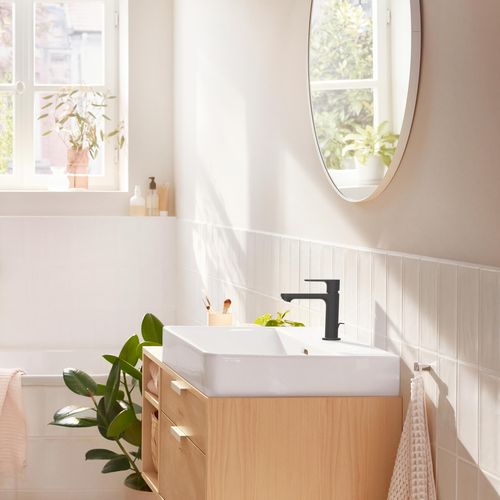 Main product image of Rebris S Single-Hole Bathroom Faucet 110 with Pop-Up Drain, 1.2 GPM (Matte Black), 72517671