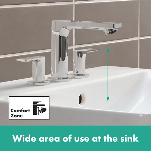Main product image of Rebris E Widespread Bathroom Faucet 110 with Pop-Up Drain, 1.2 GPM (Brushed Nickel), 72532821