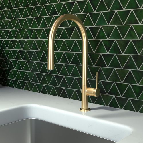Main product image of Talis N High Arc Kitchen Faucet, O-Style, 2-Spray Pull-Down, 1.75 GPM (Brushed Gold Optic), 72800251