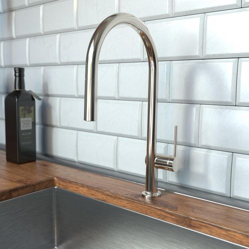 Main product image of Talis N High Arc Kitchen Faucet, O-Style 2-Spray Pull-Down, 1.75 GPM (Polished Nickel), 72800831