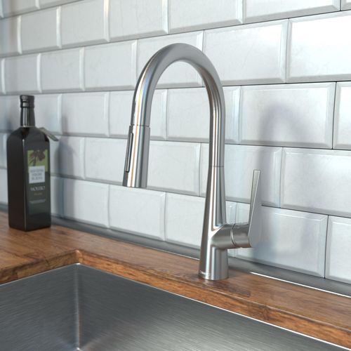 Main product image of Talis S High Arc Kitchen Faucet, 2-Spray Pull-Down, 1.75 GPM (Stainless Steel Optic), 72813801
