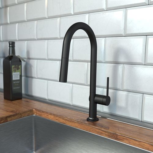 Main product image of Talis N High Arc Kitchen Faucet, A-Style 2-Spray Pull-Down, 1.75 GPM (Matte Black), 72846671