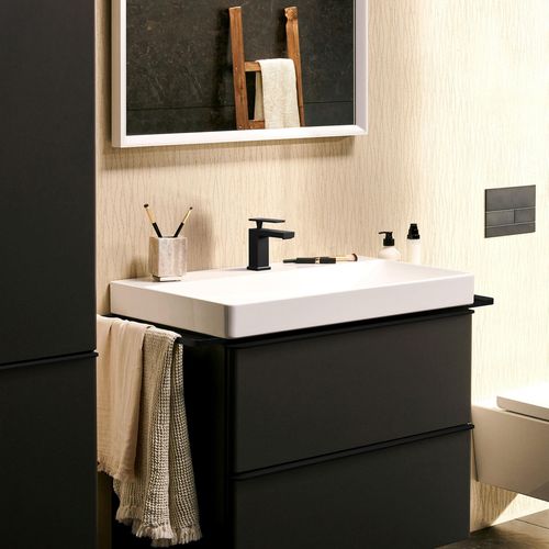 Main product image of Tecturis E Single-Hole Bathroom Faucet 80 with Pop-Up Drain, 1.2 GPM (Matte Black), 73002671
