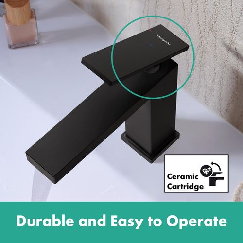 Main product image of Tecturis E Single-Hole Bathroom Faucet 80 with Pop-Up Drain, 1.2 GPM (Matte Black), 73002671