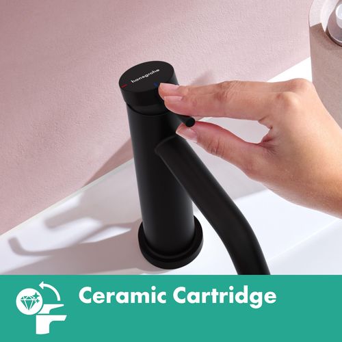 Main product image of Tecturis S Single-Hole Bathroom Faucet 80 with Pop-Up Drain, 1.2 GPM (Matte Black), 73302671