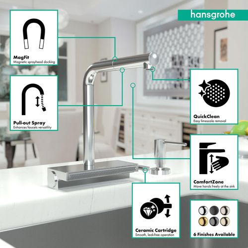 Main product image of Aquno Select Kitchen Faucet, 2-Spray Pull-Out with sBox, 1.75 GPM (Chrome), 73830001