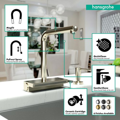 Main product image of Aquno Select Kitchen Faucet, 2-Spray Pull-Out with sBox, 1.75 GPM (Polished Nickel), 73830831