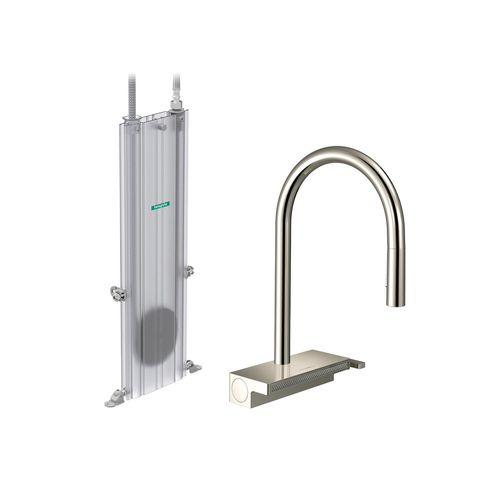 Main product image of Aquno Select High Arc Kitchen Faucet, 3-Spray Pull-Down with sBox, 1.75 GPM (Polished Nickel), 73831831
