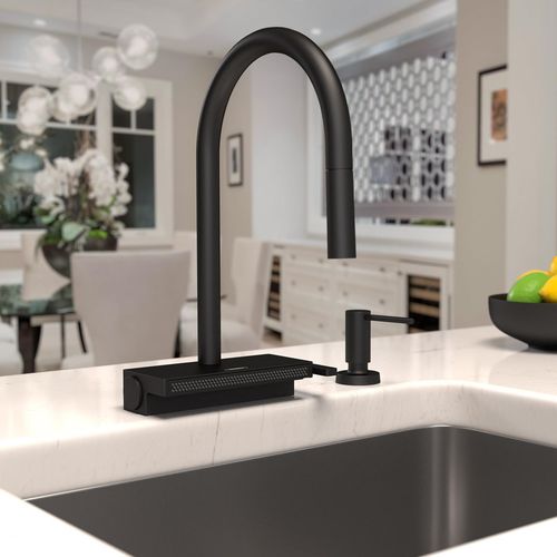 Main product image of Aquno Select High Arc Kitchen Faucet, 3-Spray Pull-Down, 1.75 GPM (Matte Black), 73837671