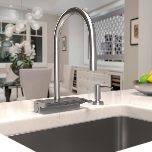 Main product image of Aquno Select High Arc Kitchen Faucet, 3-Spray Pull-Down, 1.75 GPM (Stainless Steel Optic), 73837801