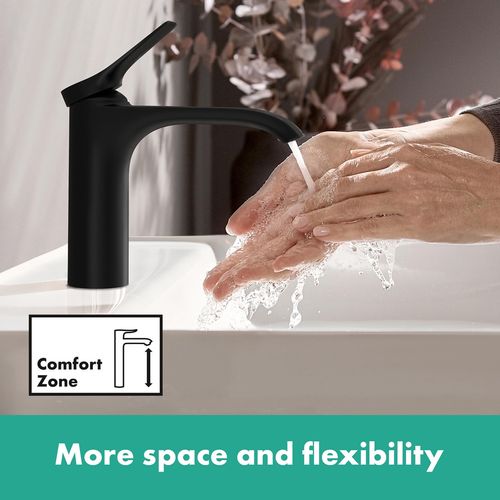 Main product image of Vivenis Single-hole Bathroom Faucet 210 with Swivel Spout and Pop-Up Drain, 1.2 GPM (Matte Black), 75030671