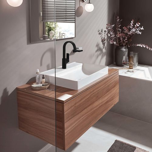 Main product image of Vivenis Single-hole Bathroom Faucet 210 with Swivel Spout and Pop-Up Drain, 1.2 GPM (Matte Black), 75030671