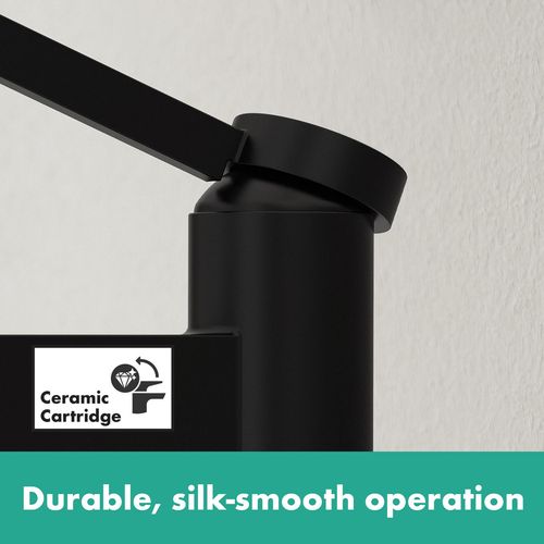 Main product image of Finoris Single-Hole Bathroom Faucet 100 with Pop-Up Drain, 1.2 GPM (Matte Black), 76010671