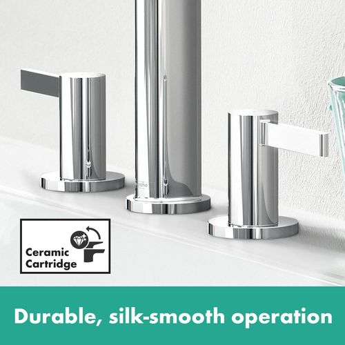 Main product image of Finoris Wide-spread Bathroom Faucet 110 with Pop-up Drain, 1.2 GPM (Brushed Nickel), 76033821