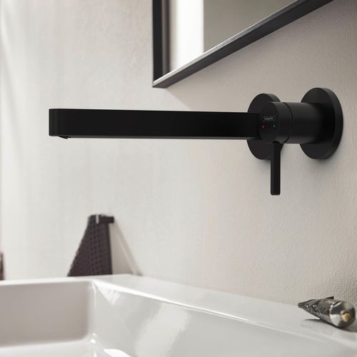 Main product image of Finoris Wall-Mounted Single-Handle Bathroom Faucet Trim, 1.2 GPM (Matte Black), 76050671