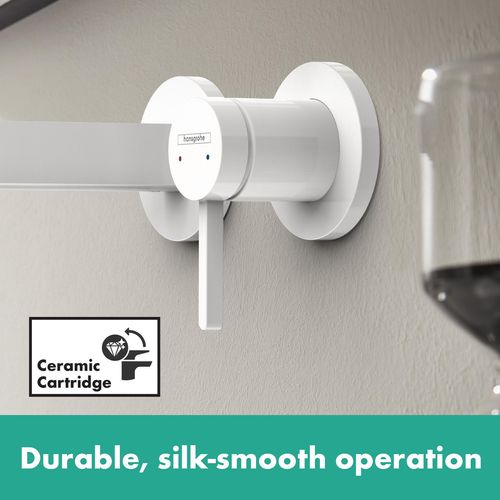 Main product image of Finoris Wall-Mounted Single-Handle Bathroom Faucet Trim, 1.2 GPM (Matte White), 76050701