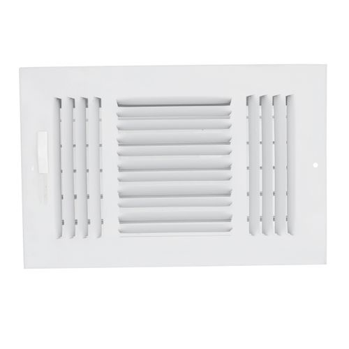 Main product image of 10" x 6" (Wall Opening Size) White Three-Way Sidewall/Ceiling Register (683 Series)