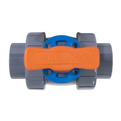 Main product image of 1/2" CPVC TBH Series True Union Ball Valve w/ Socket and Threaded Ends, UHMWHDPE Seats, FPM O-Ring, Actuation Ready (Gray)