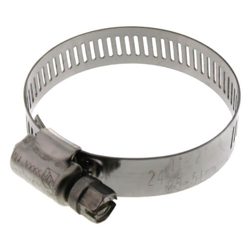 1" - 2" #24 Stainless Steel Worm Gear Hose Clamp w/ Carbon Screw