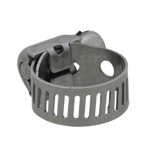 1/4" - 5/8" #4 Stainless Steel Worm Gear Hose Clamp w/ Carbon Screw