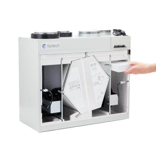 HERO 150H Heat Recovery Ventilator w/ Electronically Commutated Motors (ECM), 6" Top Ports, 176 CFM
