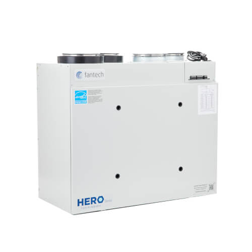 Main product image of HERO 200H Heat Recovery Ventilator w/ WinterGuard Recirculation Defrost, 6" Top Ports, 220 CFM