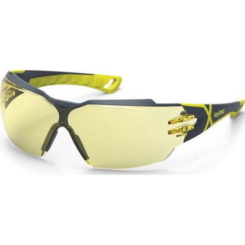 Main product image of MX300 Amber TruShield Safety Glasses, UV Protection Charcoal Frame, 11-13002-02