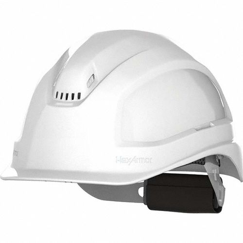 Main product image of Ceros XP250 Short Brim Vented Hard Hat, 6PT Ratcheting Suspension, Type 1 Class C, White, 16-11001