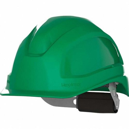 Main product image of Ceros XP250E Short Brim Non-Vented Hard Hat, 6PT Ratcheting Suspension, Type 1 Class E, Green, 16-13004