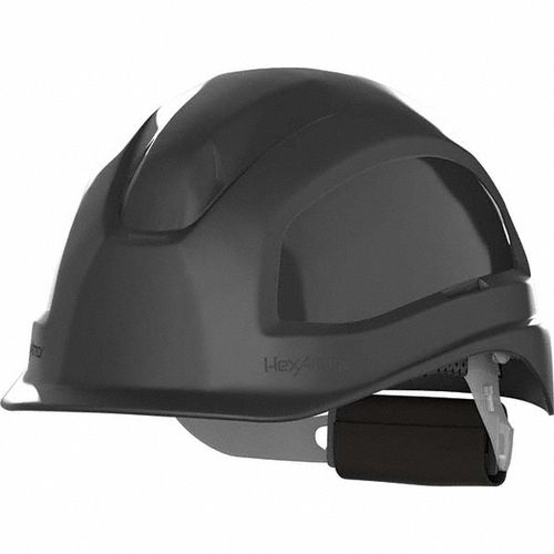 Main product image of Ceros XP250E Short Brim Non-Vented Hard Hat, 6PT Ratcheting Suspension, Type 1 Class E, Black/Blue, 16-13007
