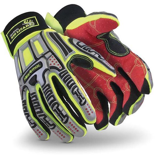 Main product image of Rig Lizard 2028X Cut & Puncture Resistant Gloves, Synthetic Leather Palm Coating, Red/Gray, Large, 2028X-L (9)