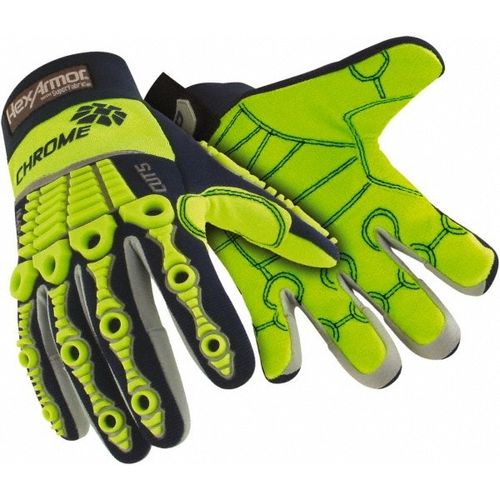 Main product image of Chrome Series 4027 Cut, Puncture, & Abrasive Resistant Gloves, SuperFabric & TP-X Palm, Gray/Yellow, Large, 4027-L (9)