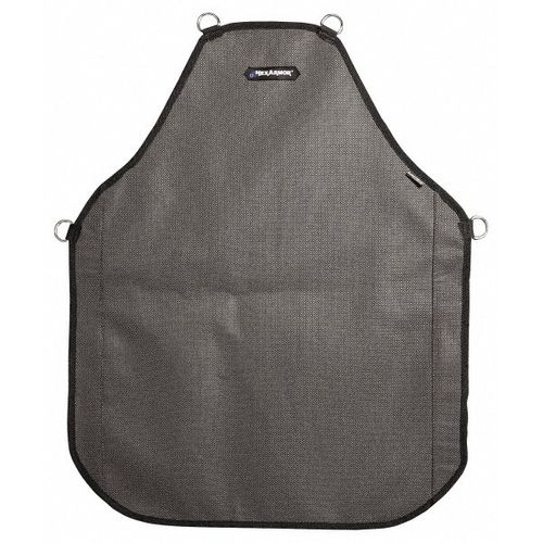 Main product image of 24" x 30"AP322 Protective Apron, Double-Layer SuperFabric, Black/Gray, AP322