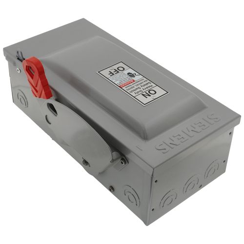 Main product image of 30A Low Voltage Circuit Protection Fused Heavy Duty Safety Switch, 3-Pole/3-Fuse, NEMA 1 Enclosure (240VAC)