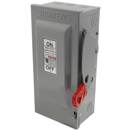 Main product image of 30A Low Voltage Circuit Protection Fused Heavy Duty Safety Switch, 3-Pole/3-Fuse, NEMA 1 Enclosure (240VAC)
